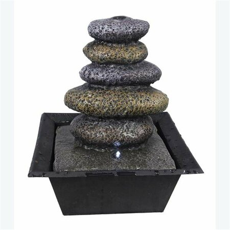 YOUNGS Resin Zen Garden Fountain with Light 73587